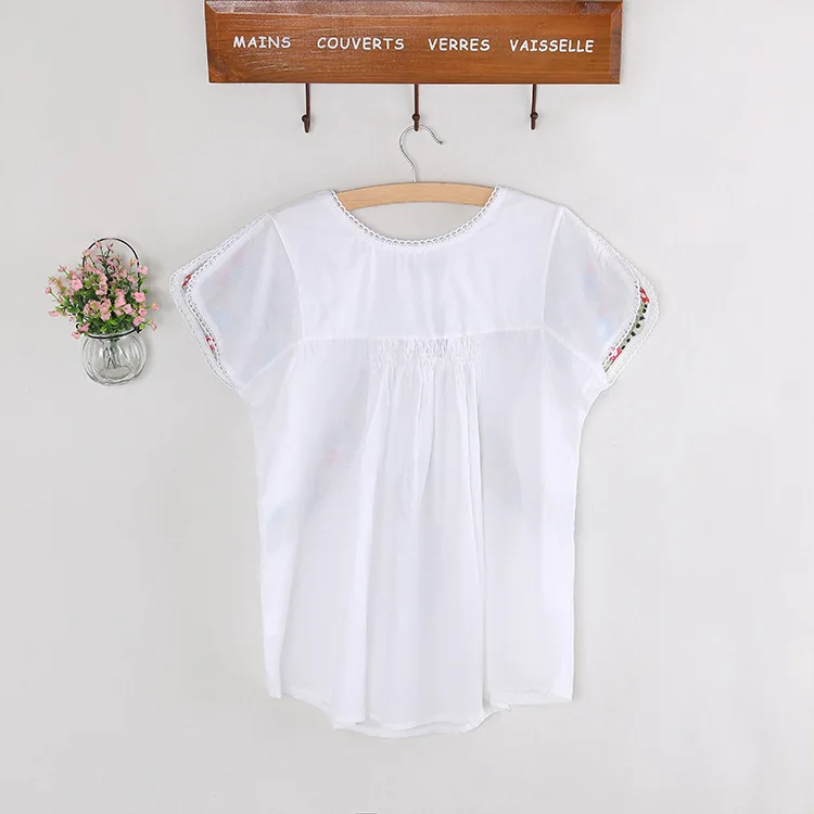 Летняя одежда для беременных свободное с цветочной вышивкой блузка рубашки для мальчиков 4 Цвета Повседневная рубашка верхняя одежда для беременных Одежда