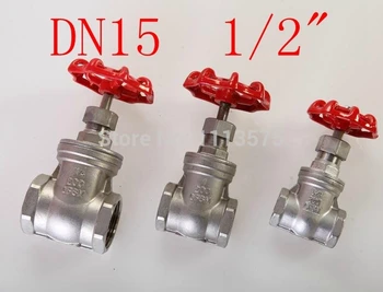 

DN15 1/2" ausentic real 304 321 316 stainless steel types of thread threaded gate valve valves