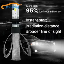 SCANDIAG LED Headlight Bulbs H11 All-in-One Conversion Kit,9600Lumen 6000K White Head light Replacement