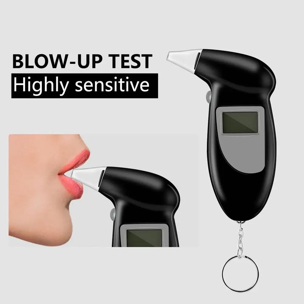 

Digital Alcohol Breath Tester Breathalyzer Analyzer Detector Test Keychain Breathalizer Breathalyser Device LCD Display Dropship