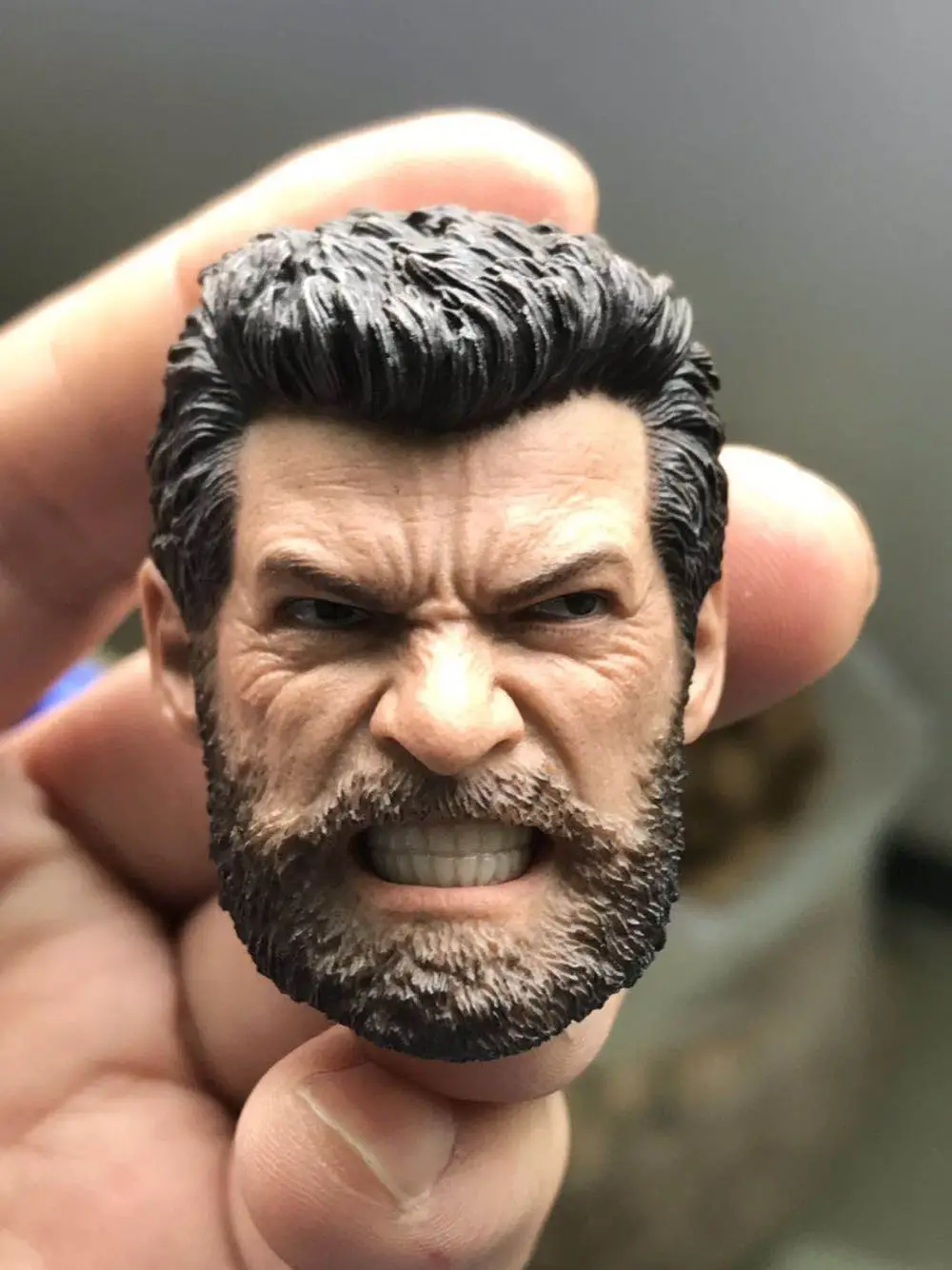 Предпродажа на заказ 1/6 масштаб Росомаха Sculpt версия гнева ревущая голова резьба