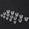 100pc S/M/L Plastic Disposable Microblading Tattoo Ink Cups Permanent Makeup Pigment Clear Holder Container Cap Tattoo Accessory 3