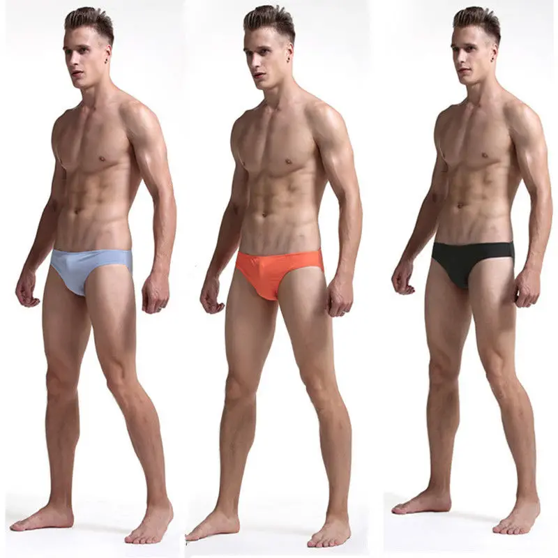 

Men's Sexy Thongs Soft Briefs Underwear Swimwear Smooth G-string Underpants S M L XL