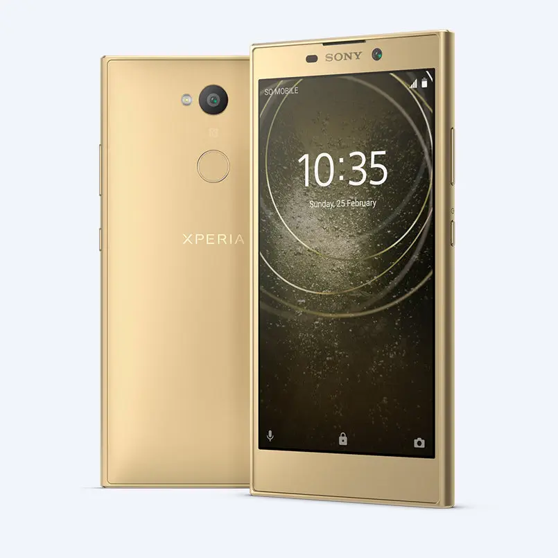 Смартфон sony Xperia L2 на Android, 3 ГБ ОЗУ, 32 Гб ПЗУ, четырехъядерный, 5,5 дюймов, 3300 мАч, Распознавание отпечатков пальцев, NFC, 4G, мобильный телефон - Цвет: Золотой