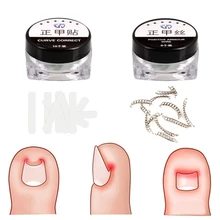 1 коробка инструмент для коррекции вросших пальцев ног лечение вросших пальцев ног эластичная заплатка стикер выпрямление зажим скобка