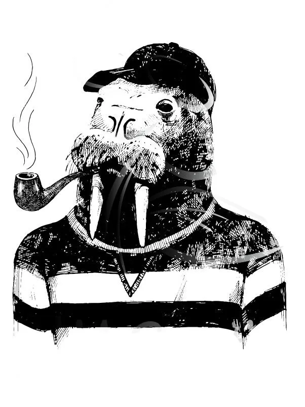 

Mr. Walrus Clear Silicone Stamp/Seal for DIY scrapbooking/photo album Decorative clear stamp sheets ST0367