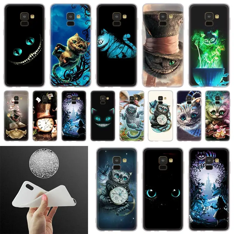 

Alice in Wonderland Cheshire Cat Soft Phone Case For Samsung Galaxy A50 A10 A20 A30 A40 A60 A70 A6 A8 Plus A7 A9 2018 A3 A5 2017