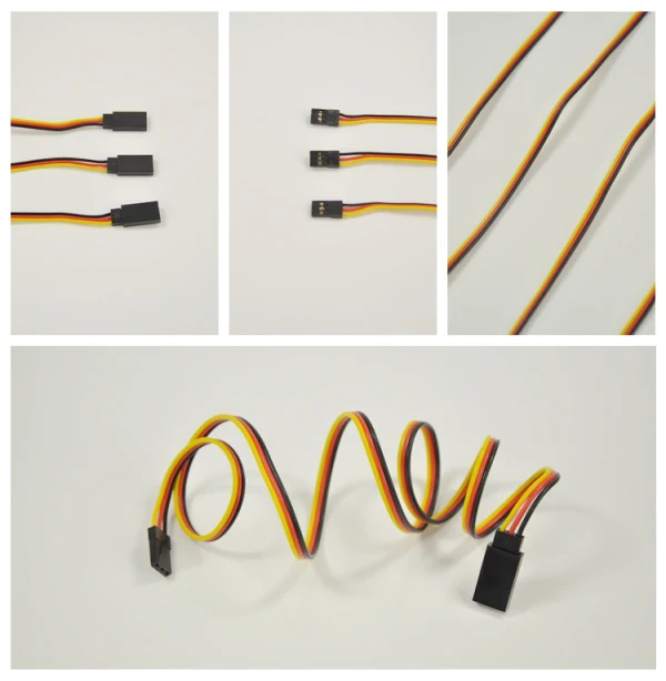 

10pcs/lot 60 Cores 22AWG Servo Extension Lead Cord Wire Cale JR Plug 30cm 50cm 60cm 90cm For RC Model