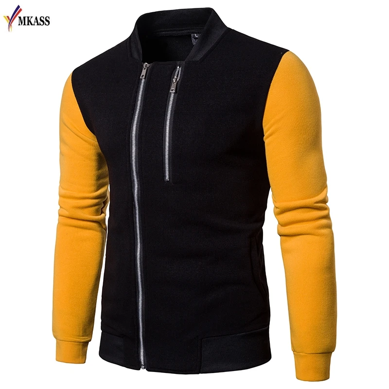 Hot European American Style Mens Hoodies and Sweatshirts High Quality Male Fashion Patchwork Design Jacket Sudadera Hombre