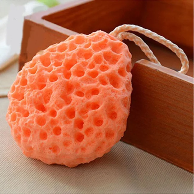 Мяч для ванной сетчатые мочалки губки аксессуары для тела Wisp натуральная губка сухая кисть для отшелушивания оборудование для очистки - Цвет: orange