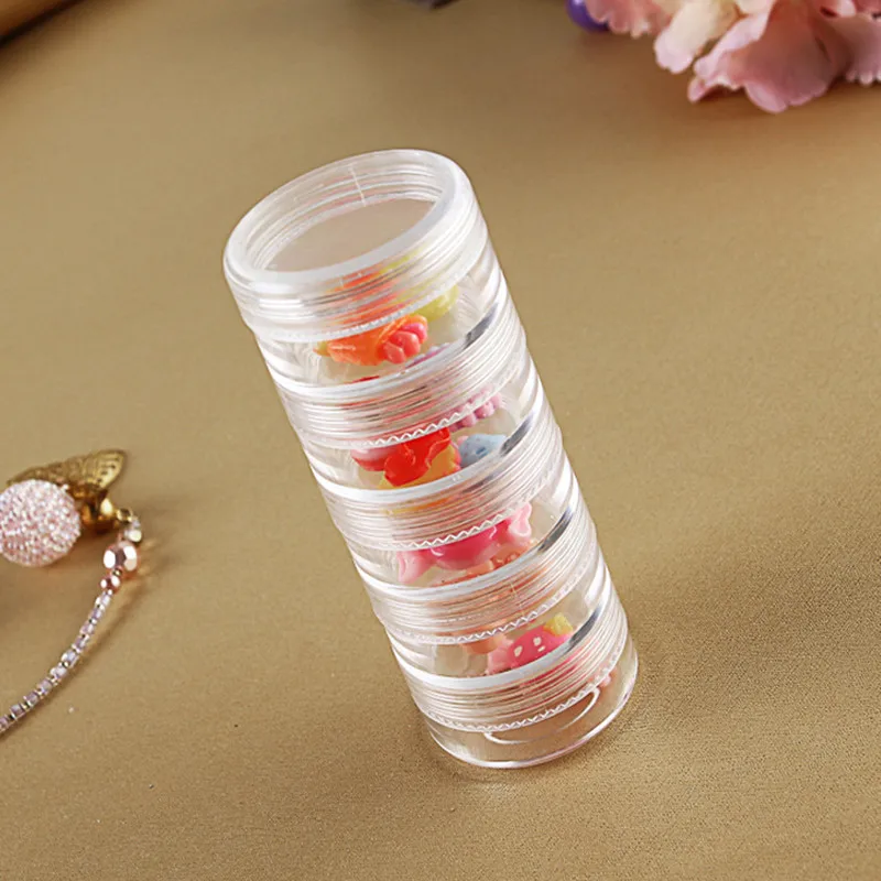 

5 Pcs Plastic Box Organizer Jewelry Storage Organizer Box Embroidery Storage Box Case Grid Storage Diamond Painting Accessories