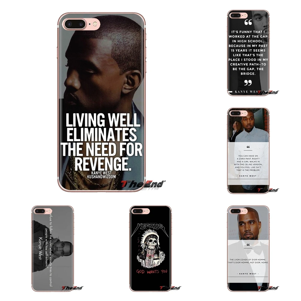 Мягкий чехол-сумка Kanye Omari West quote USA Music Star для Xiaomi Mi4 Mi5 Mi5S Mi6 Mi A1 A2 5X 6X 8 9 Lite SE Pro Max Mix 2 3 2S
