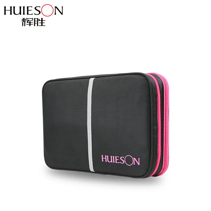 Huieson قدرة كبيرة مزدوجة طبقة مستطيل تنس طاولة حقيبة للماء أكسفورد القماش حالة ل 2 مضارب و Accessorries