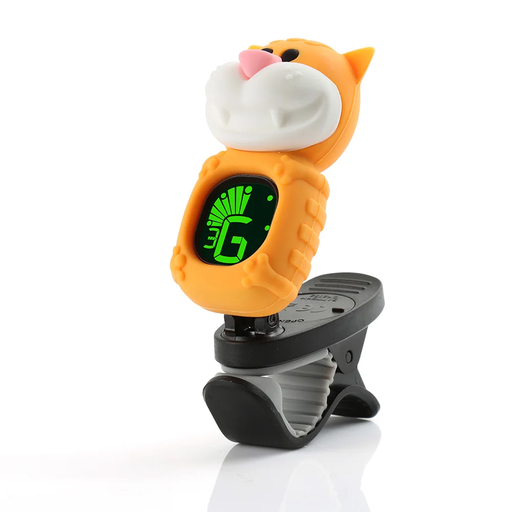 

Guitar Tuner Cute Cartoon Cat Clip-On Tuner LCD Display for Chromatic Bass Ukulele Violin Guitar Accessories