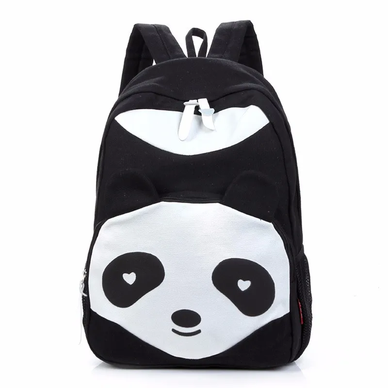 panda backpack black