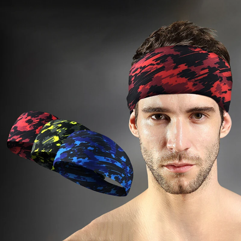 

1PC Absorbent Hair Bands Yoga Cycling Sweat Headband Men and Women Head Sweat Bands Men Sport Sweatband Men Accessories