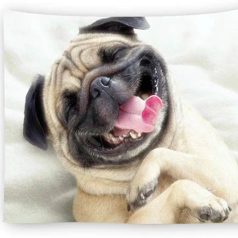 

Newly Cute Dog Wall Tapestry Hippie Wall Hanging Tapestry Animal Printed Tapestry Beach Towel Mat Curtain Bedspread Table Cloth
