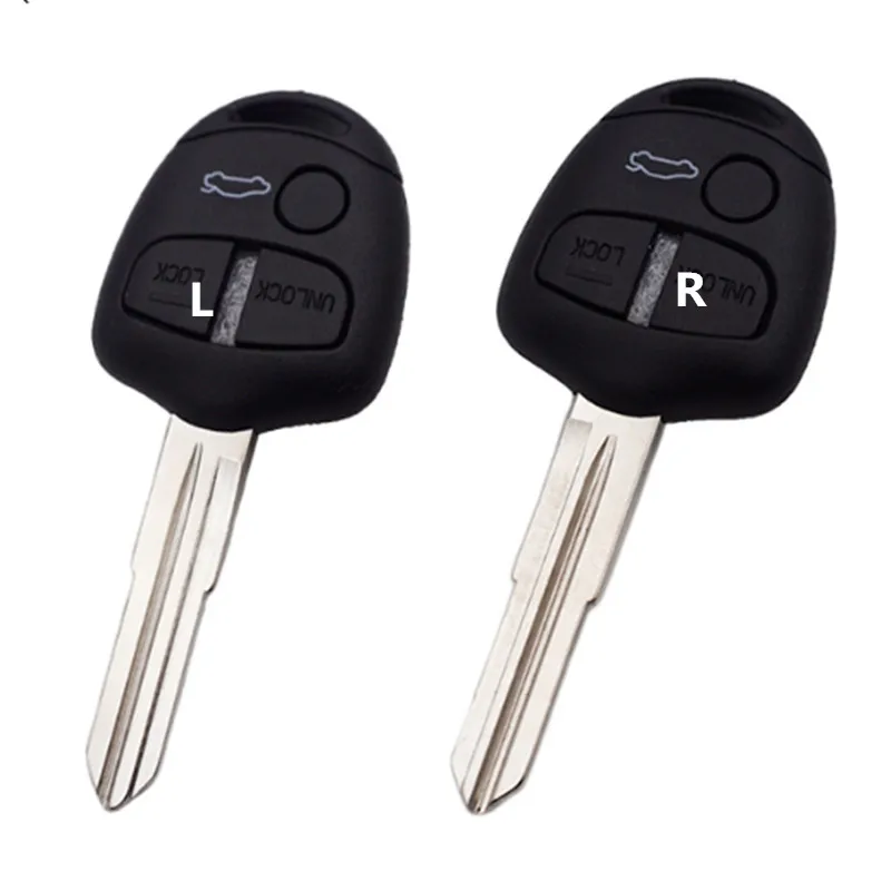

DAKATU WITH LOGO Replacement 3 Buttons Car Key Blanks Case for Mitsubishi Lancer -EX Outlander Grandis Remote Key Shell