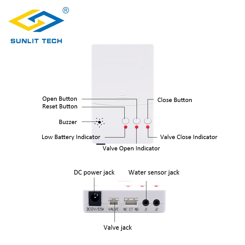  Russian Shipping Home Smart Water Leak Detector with 1pc DN20 Valve Water Leakage Sensor For Home K - 4000582701121