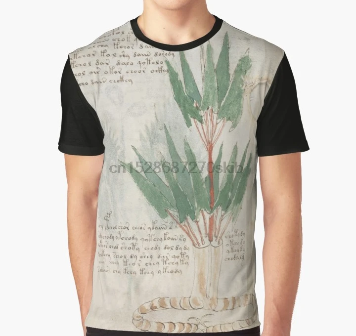 

All Over Print 3D Tshirt Voynich manuscript Full Print Big print Graphic T Shirt