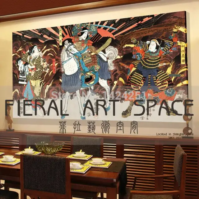 Printed Ukiyoe Japan Style Samurai Wall Art Picture On Canvas For Japanese Restaurant Hotel Sushi Bar Printed Ukiyoe Japan Style Samurai Wall Art Picture On Canvas For Japanese Restaurant Hotel Sushi Bar
