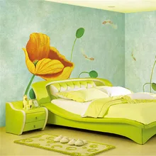 Пользовательские 3D печать DIY ткань и текстильные обои для стен обои бархат хлопок и лен для постельных принадлежностей комнаты цветы дома деко