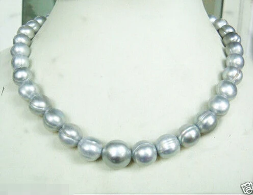 

NEW 8-9mm SOUTH SEA BAROQUE GREY PEARL NECKLACE 17INCHES AAA