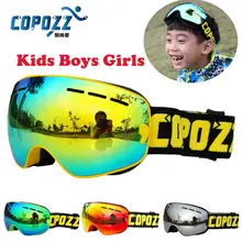 COPOZZ Kids Ski Goggles Double UV400 anti-fog mask glasses skiing Girls Boys Snowboard goggles Brand GOG-243