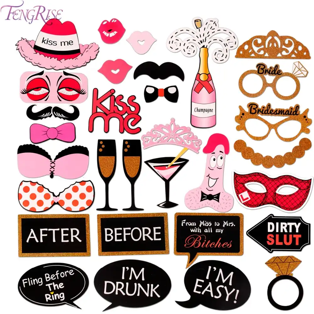 Free Gambar Fengrise 31 Pieces Photo Booth Bachelorette Party Accessories Terkeren oleh Cikimm.com