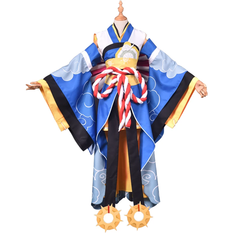 Аниме! Onmyoji Sunny Doll Monster Unawakening кимоно милое платье униформа карнавальный костюм на