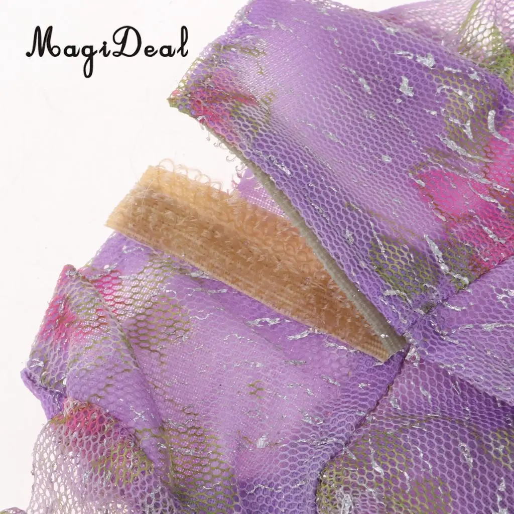 12 inch Doll Dresses Elegant Lady Long Sleeves Dancing Dress Sequined  Evening Dress Clothes for Blythe Doll Accessories Purple