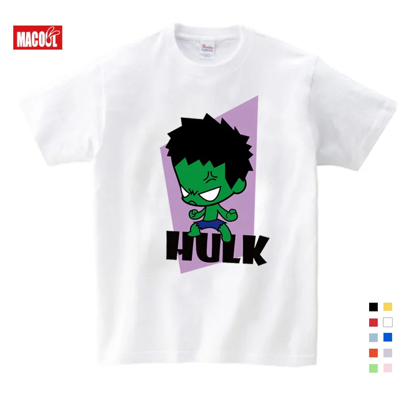 

2019 Boy TShirt Superman Batman Captain America The Flash Marvel Movie Men Cosplay Girls T-Shirts Gifts for Children's Birthday