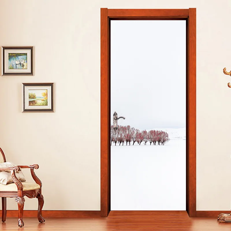 Постсовременный стеклянный узор Имитация окна дизайн двери наклейки мебель винил Aelf клей обои декоративная пленка гардероб