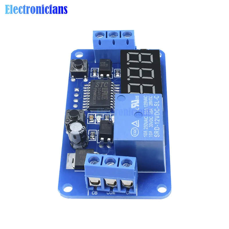 DC 12V реле задержки времени цикл запуска задержка таймер задержки переключения Модуль PLC домашней автоматизации WS16 светодиодный цифровой дисплей