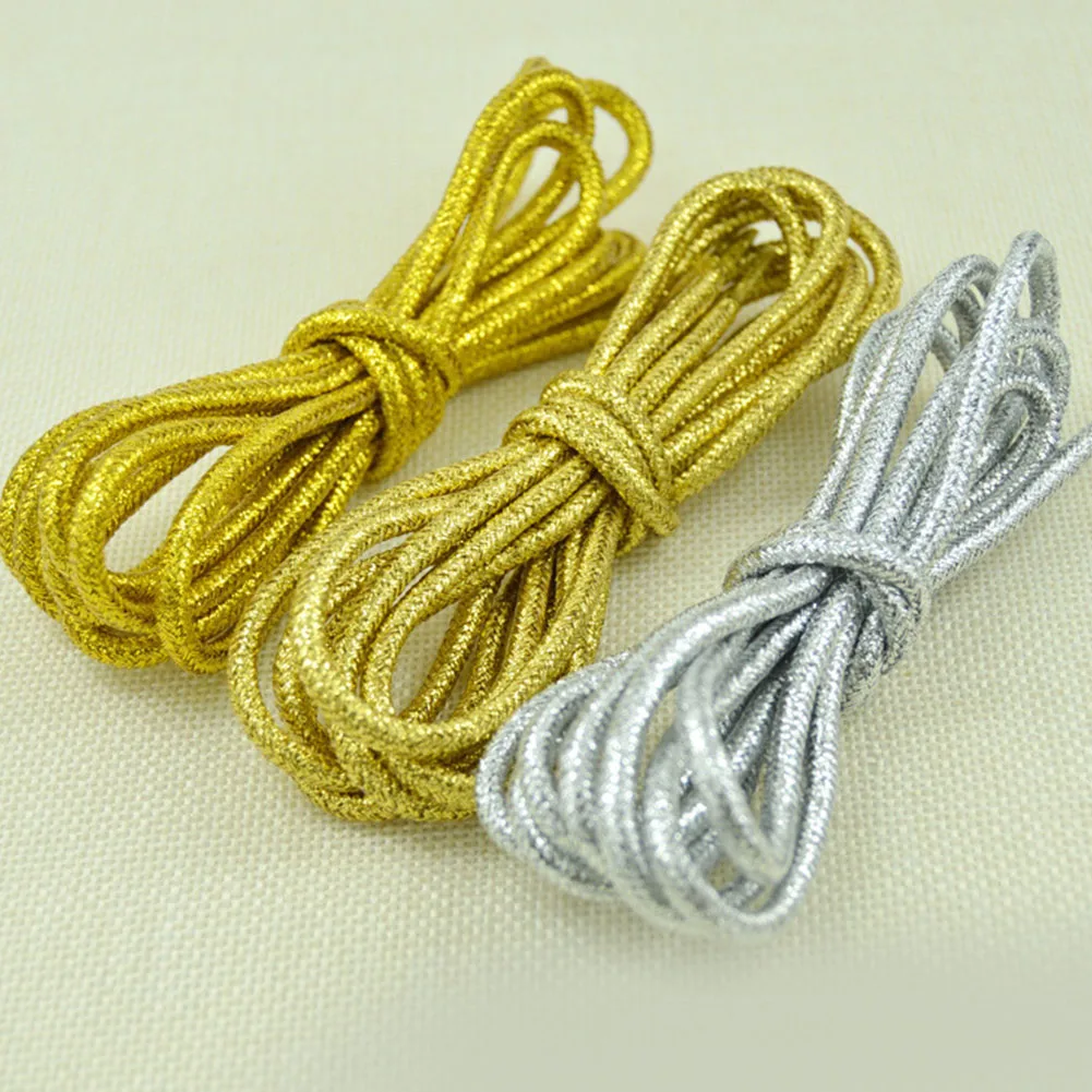 1 пара модных блестящих светоотражающих шнурков золотого и серебряного цвета для кроссовок, повседневные круглые шнурки для обуви белого цвета с жемчугом