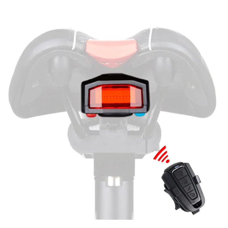 A6 USB Charging Bicycle Tail Light Intelligent Security Warning Alarm Bike Acces