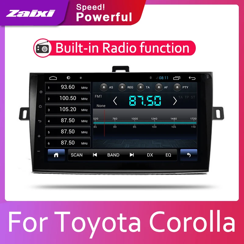 

ZaiXi Car Android System 1080P IPS LCD Screen For Toyota Corolla Axio 2006~2013 Car Radio Player GPS Navigation BT WiFi AUX