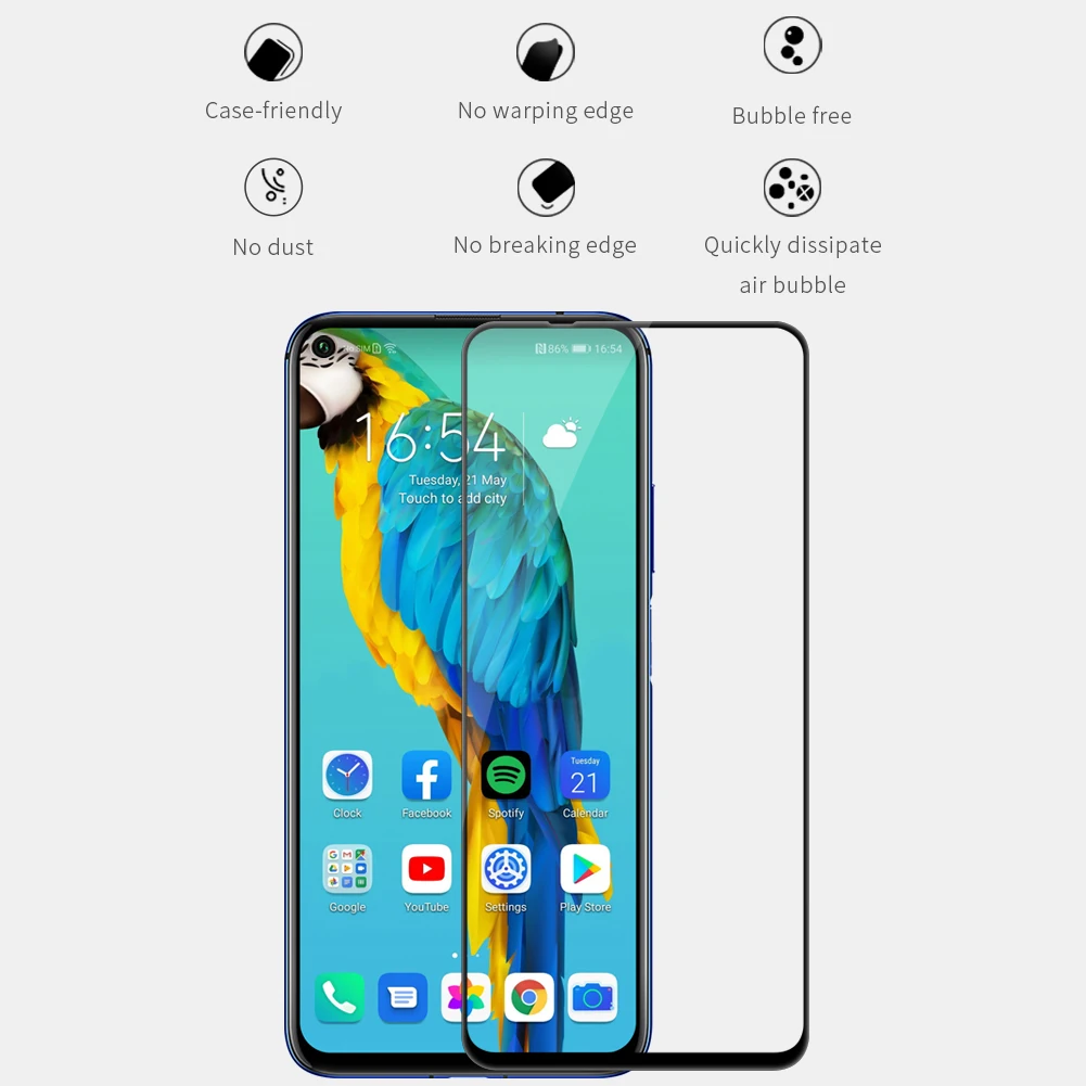 Стекло Nillkin XD CP + MAX с полным покрытием для Huawei Honor 30 Pro 20 закаленное стекло Защитная