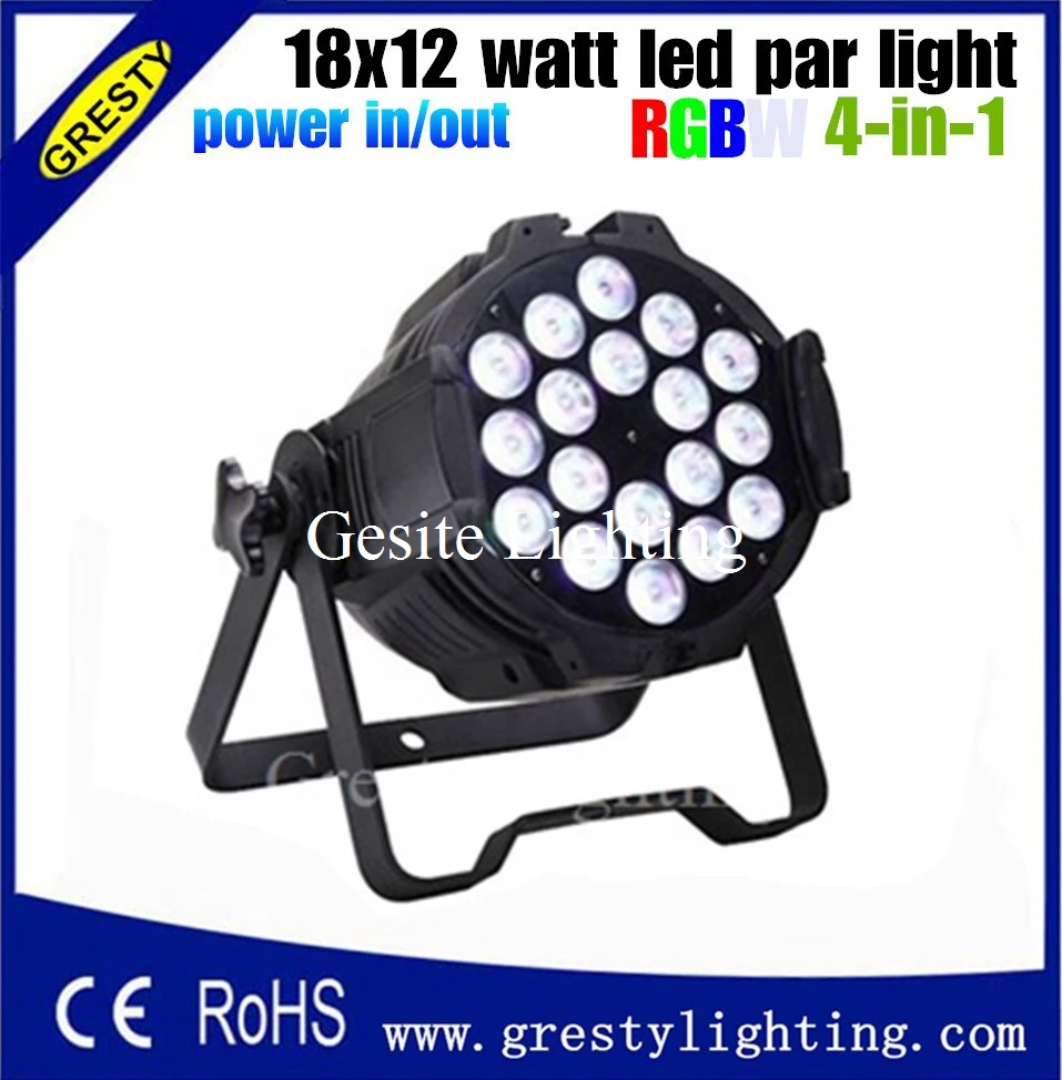 6 Pieces/lot 18x12w Rgbw 4in1 Led Par Light Dmx512 Led Stage Lighting