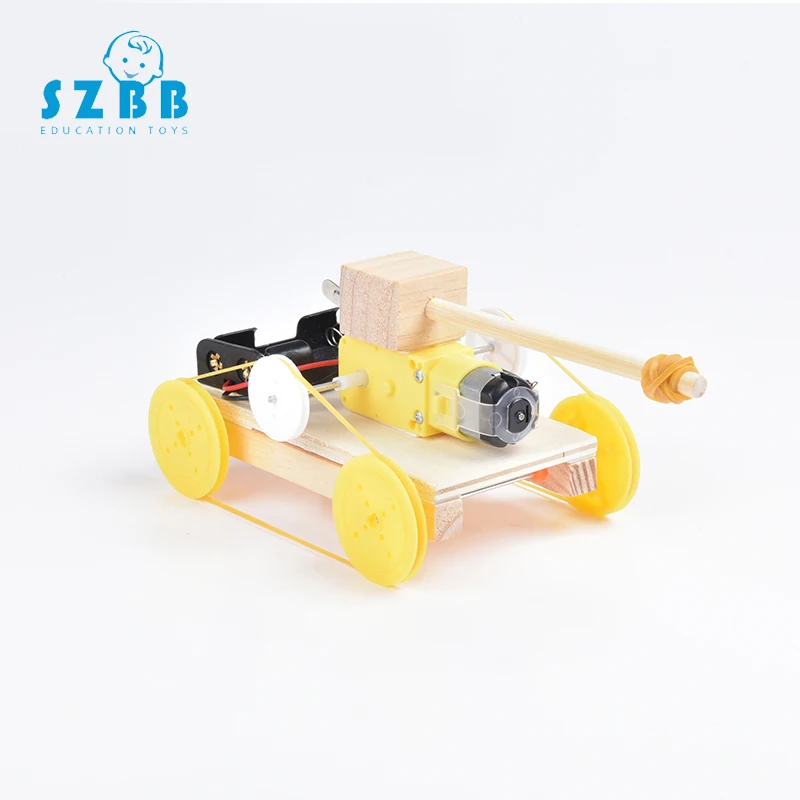 

SZ STEAM Model Toy Diy Machine Motor Four-wheel Tank Developing Intelligent STEM Eletric Toy Birthday Gift SZ3218