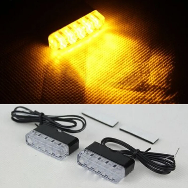 

MAYITR 2pcs DC 12V 2 Wire Universal Motorcycle Bike Amber LED Turn Signal Indicator Blinker Light