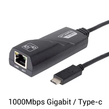 1000 Мбит/с Тип-c USB-C для RJ45 Gigabit Ethernet cетевой адаптер LAN кабель для PC K аксессуар для лэптопа черный
