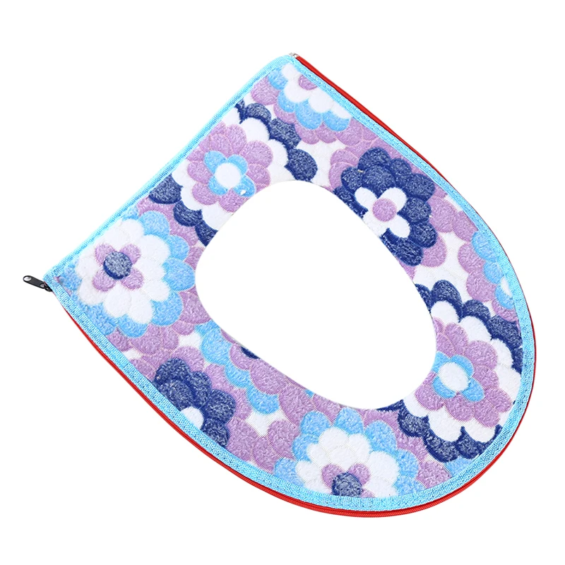 Toilet seat,New Qualified 1pc Warm and Comfortable Toilet Seat Cover for Bathroom Products Cotton Pedestal Pan Cushion Pads 7 Color Option,Toilet seat for Bathroom Light/_Pink