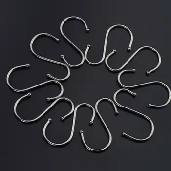

10pcst Large Size Steel S Shape Hook & Rails Practical Kitchen Bathroom Plant Pot Hanging S-Hook Home Garden Garage Hangers