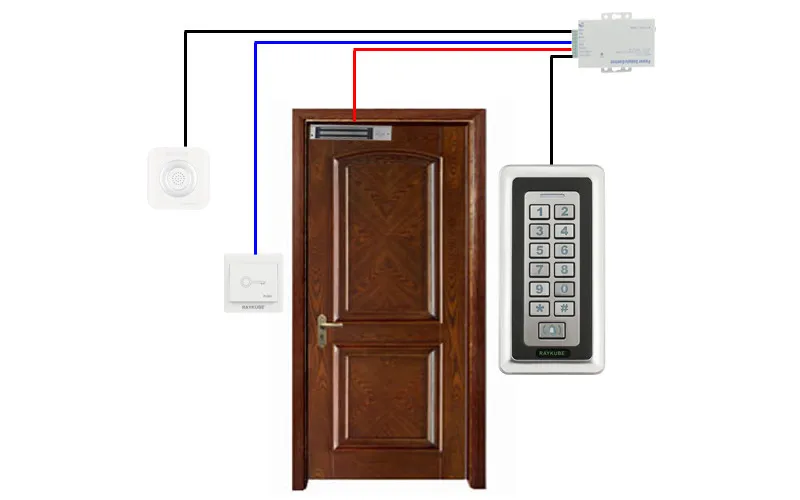 RAYKUBE пароль клавиатуры RFID 125HKz считыватель металлический чехол для система контроля допуска к двери R-K03