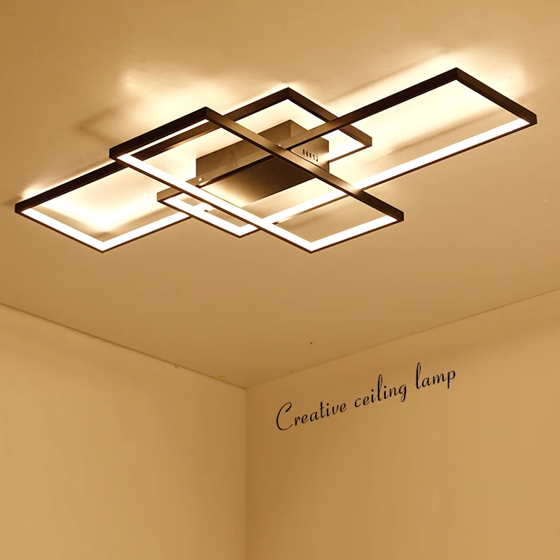 

New Arrival Black/White LED Ceiling Chandelier For Living Study Room Bedroom Aluminum Modern Led Ceiling Chandelier