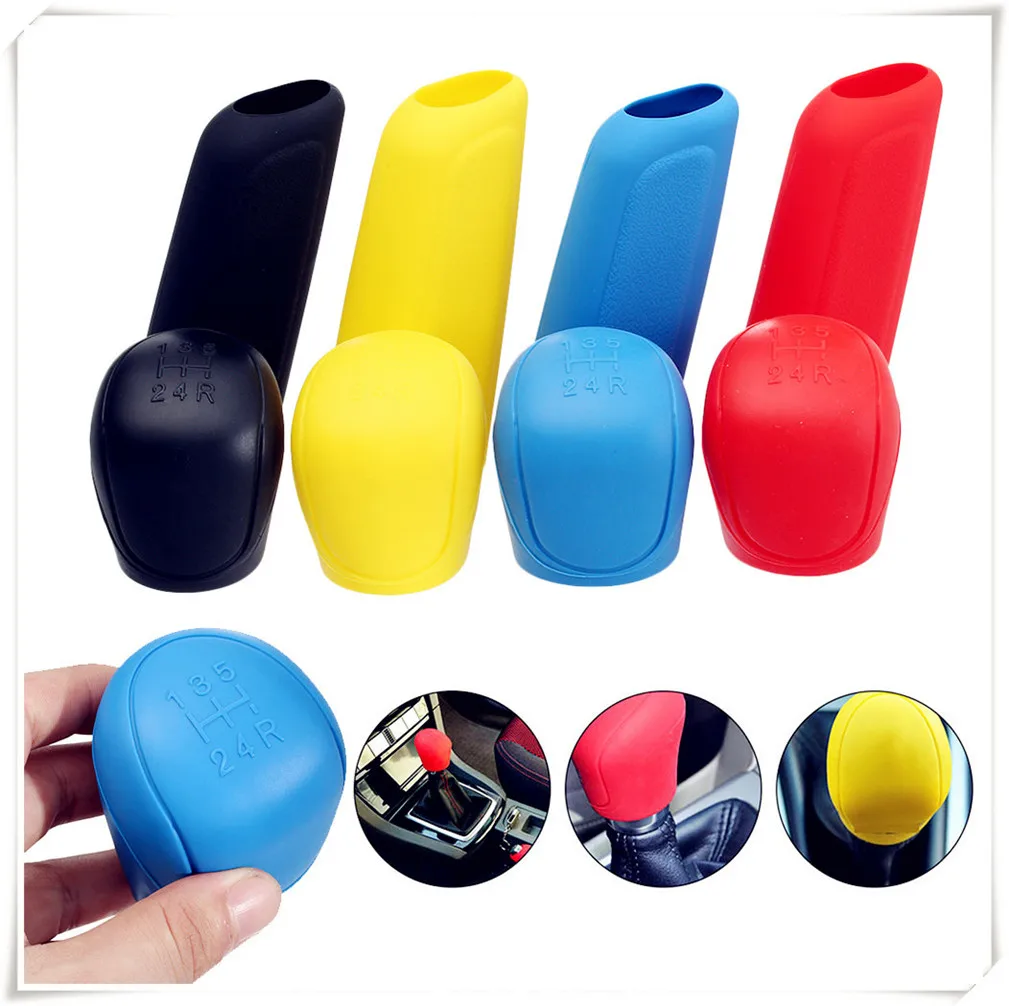 

Car rubber Handbrake Shift Gear Knob Cover for Toyota FJ Cruiser RAV4 CROWN REIZ PRIUS COROLLA VIOS LAND CRUISER PRADO Tacoma