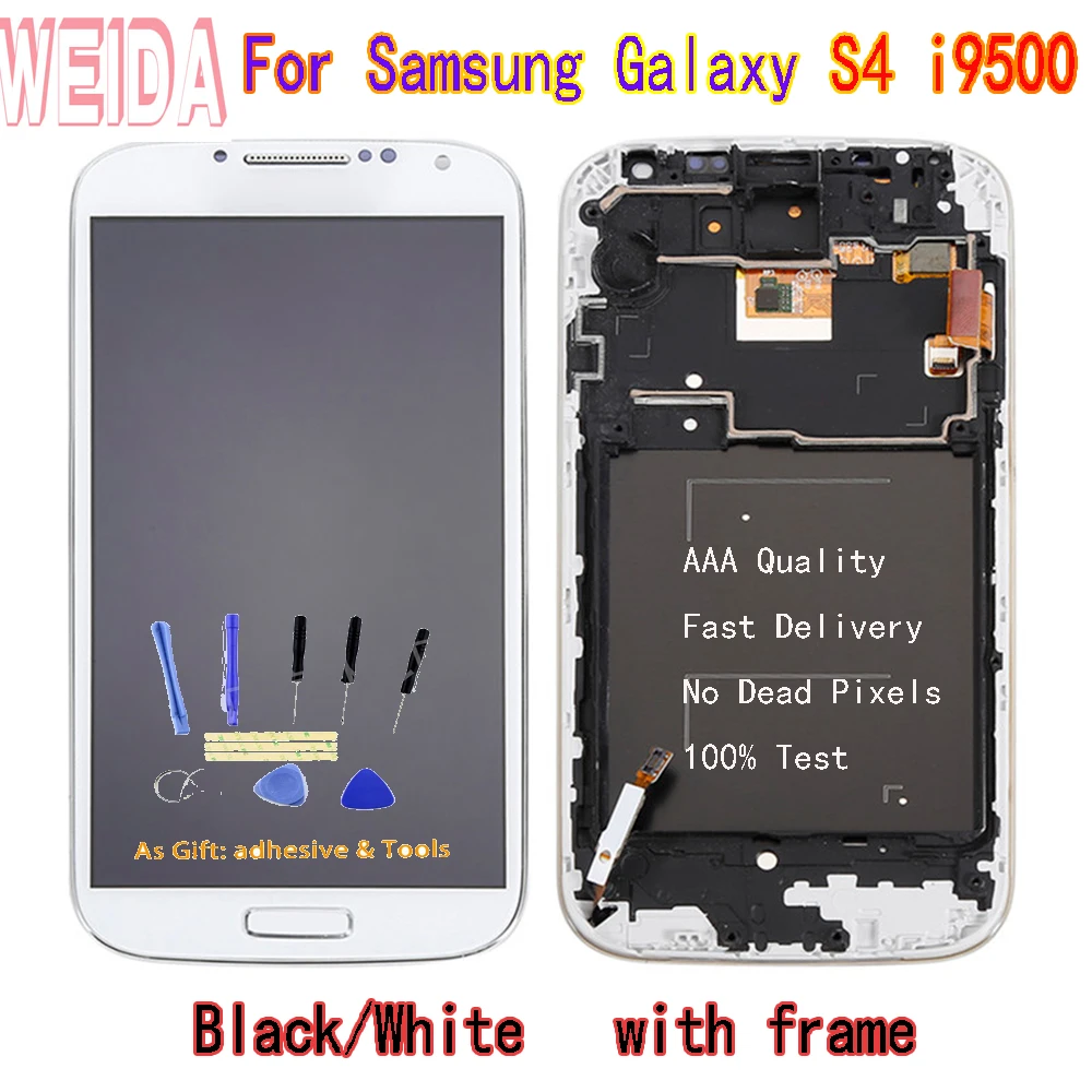 ЖК-дисплей WEIDA 5 0 дюйма для Samsung Galaxy S4 i9500 сенсорный экран с дигитайзером в сборе
