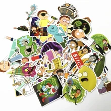 TD ZW 69Pcs Drama Rick and Morty Stickers Decal For Snowboard Laptop Luggage Car Fridge DIY Styling Vinyl Home Decor Pegatina 35pcs rick and morty vinyl stickers decal for window car laptop