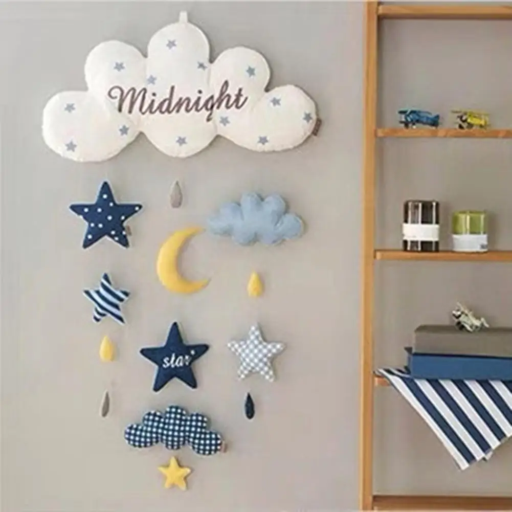 

Innovative Wall Hangings Bed Bells Children's Room Wall Decoration Nordic Style Cloud Rocket Decoration For Babies